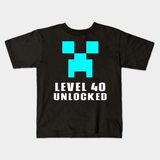 Level 40 Unlocked Kids T-Shirt